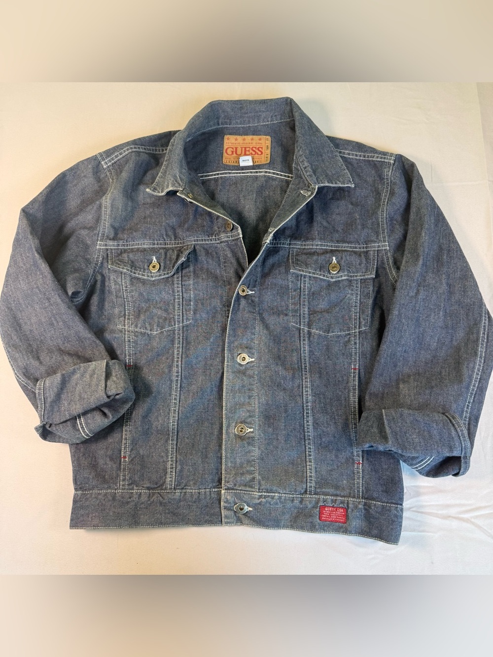 GUESS Men's Denim Jacket in Blue